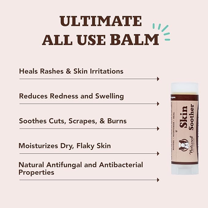 Natural Dog Company Skin Soother Bundle, (1) Dog Skin Wipes, 50 Count, (1) Travel Stick, 0.15 oz., Allergy and Itch Relief for Dogs, Dog Moisturizer for Dry Skin, Dog Lotion