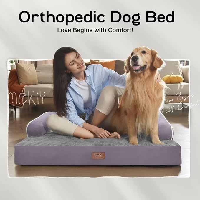 Small Dog Bed Orthopedic Washable Cat Bed Memory Foam Small Couch Sofa Indoor Comfy Pet Beds with Waterproof Removable Cover & Non-Slip Bottom