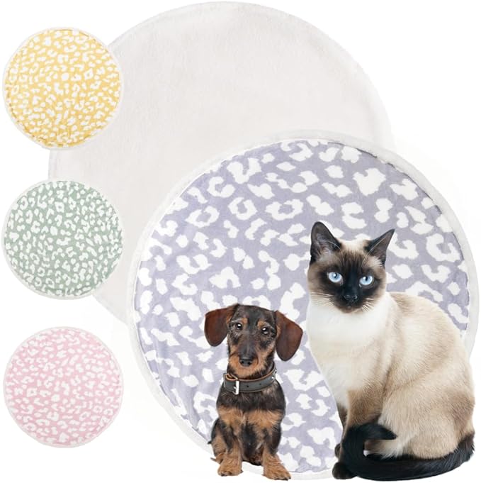 Cat Blanket for Indoor Cats – 29" Soft Sherpa Fleece Pet Throw, Washable Reversible Dog Blanket for Small Dogs, Cats, Kittens, Couch Bed Sofa Car Protector – Grey