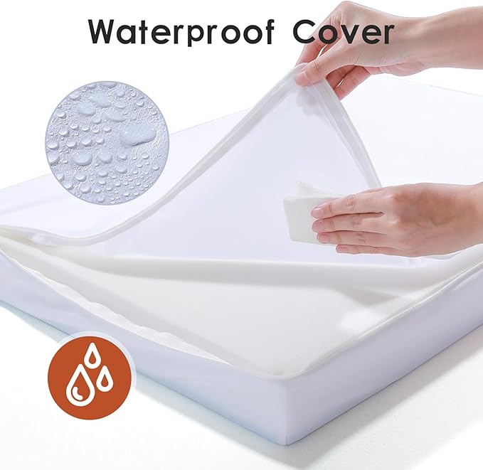 Orthopedic Dog Beds Large Sized Dog, Memory Foam Pet Bed for Medium and Large Dogs, Removable and Washable Microsuede Cover, TPU Waterproof Liner, Nonskid Bottom, 36x27x6 Inches, Dark Grey