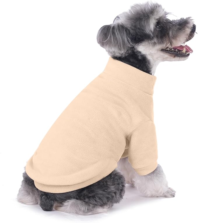 Dog Sweater, 3 Pack Dog Sweaters for Small Dogs Girl Boy, Ultra Soft Warm Puppy Clothes Dog Coat for Winter (Peach+Lt Camel+Pink, Medium)