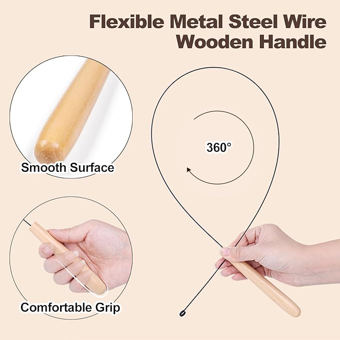 Kingtree Cat Teaser Wand Toys, Interactive Feather Cat Wand Toy with 5 Bell Feather Refills & 2Pcs 35'' Flexible Steel Wire Wood Handle Wands, Cat Feather Toys for Indoor Cats to Play Chase Exercise