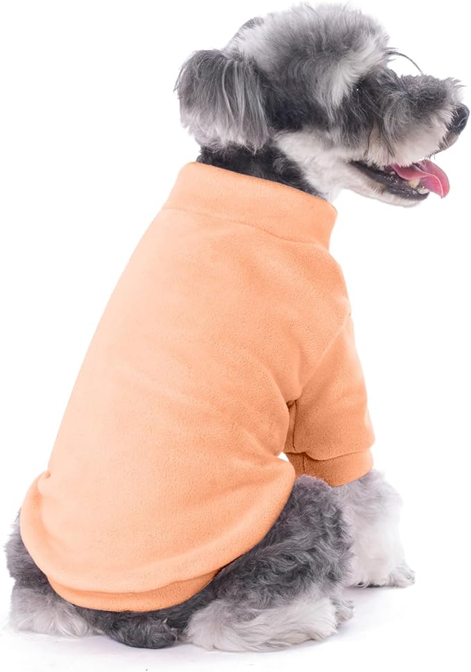 Dog Sweater, 3 Pack Dog Sweaters for Small Dogs Girl Boy, Ultra Soft Warm Puppy Clothes Dog Coat for Winter (Peach+Lt Camel+Pink, Small)