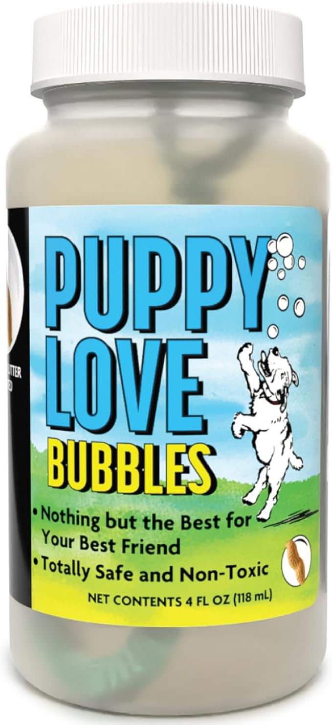 Puppy Love Bubbles, Peanut Butter Scented Bubbles 4oz. Bottle-2 Pack in Peanut Butter Flavor for Dogs