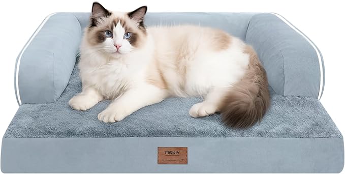 Small Dog Bed and Cat Sofa Waterproof Orthopedic Dog Beds for Small Dogs Cat Bed Comfy Pet Couch Sofa Beds with Washable Removable Cover & Non-Slip Bottom