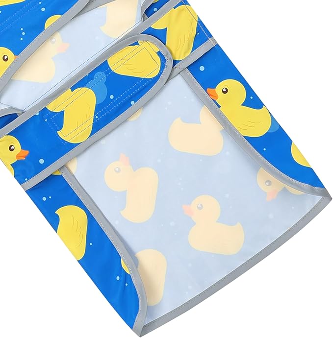 Dog Rain Coat for Large Dogs Waterproof Hooded Rain Jacket with Reflective Strips Leash Hole & Poncho Adjustable Fit (ShinyDuck,XL)