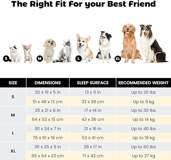 Miguel Dog Bed with Removable Cushion/Pillow for Medium Small Dogs, Washable Pet Bed with Side Easy to Wash Puppy Bed, Large Rectangle Cat Bed for Indoor Cat with Anti-Slip Bottom, Dark Gray 35 Inch