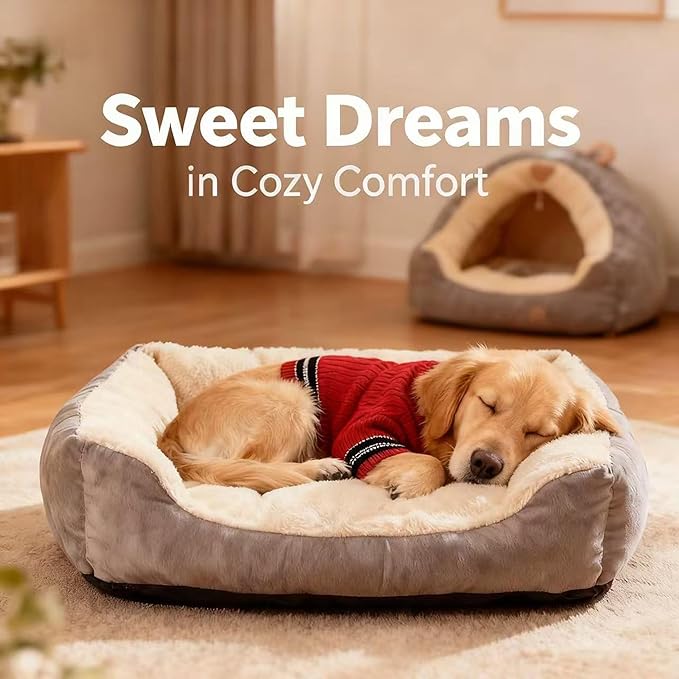 Medium/Large Dog Sweater, Warm Dog Winter Coat w/Sleeves, Comfortable High Neck & Leash Hole, Premium Dog Clothes for Golden Retriever-Best for Holidays, Daily Walks XXL Bright Red