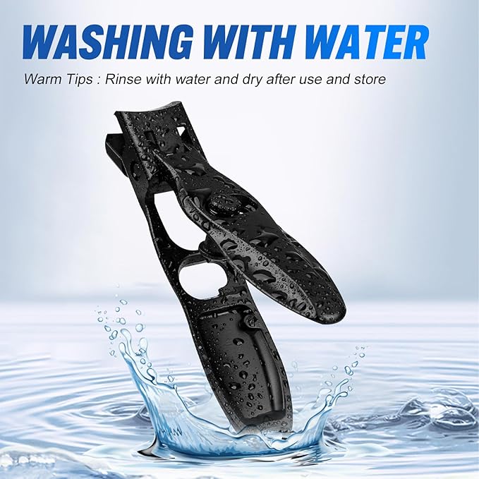 German Nail Clippers, Premium Stainless Steel Wide Jaw Anti Splash Design,Ultra Sharp Heavy Duty Clippers with Ergonomic Lever,Perfect for Men,Women, and Seniors(2 Pack)