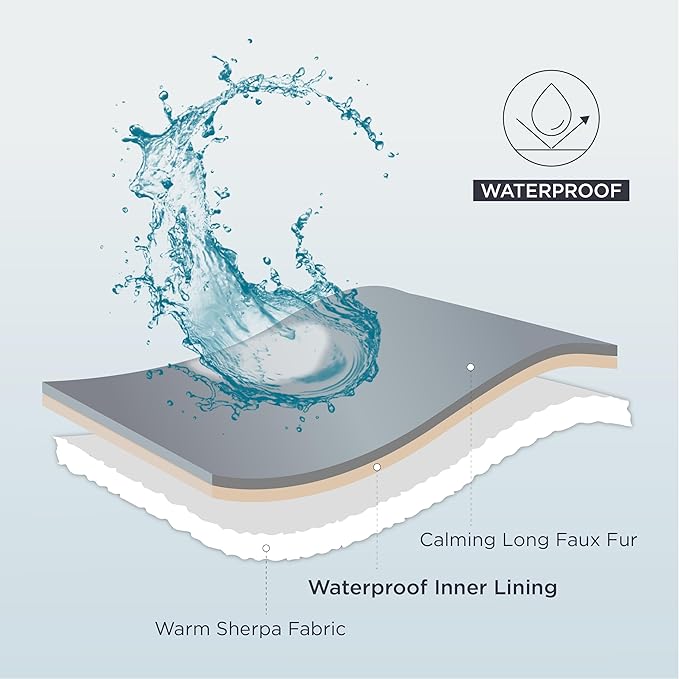 Bedsure Waterproof Dog Blankets for Medium Dogs - Calming Cat Blanket for Couch Protector Washable, Long Faux Fur Pet Throw Blanket for Puppy, Reversible Furniture Protection, 30"x40", Tie-dye Black