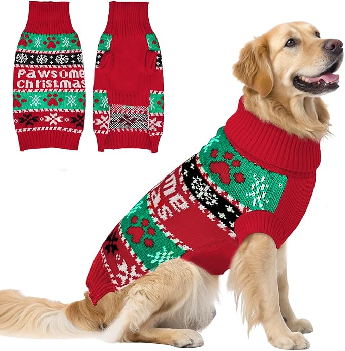 Dog Sweater Small Winter Clothes Sweaters pet Warm Puppy Medium Fleece Soft Turtleneck Pullover Large Girl Frenchie Clothes Puppy Clothes for Small Dogs Girl