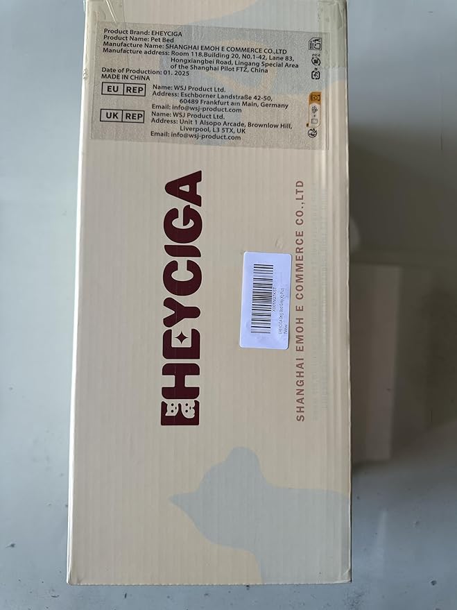 EHEYCIGA Orthopedic XL Dog Beds for Extra Large Dogs with Removable Washable Cover for Crate, Grey, 41x27