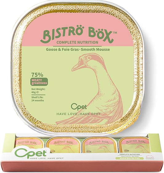 OPET Wet Cat Food Pate, Grain Free Wet Pate, Balanced Recipe Cat Can Food, Goose Flavor 1.41 Ounce Pack of 4