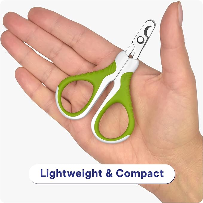 Pet Nail Clippers for Indoor Cats & Small Animals - Precision Angled Blades & Steady Grip - Ideal for Kittens Tiny Dogs Rabbits Birds - Nail Trimmer & Claw Scissors for Home Grooming - eBook Guide