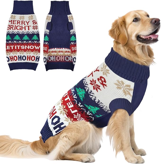 Dog Sweater Small Winter Clothes Sweaters pet Warm Puppy Medium Fleece Soft Turtleneck Pullover Large Girl Frenchie Clothes Puppy Clothes for Small Dogs Girl