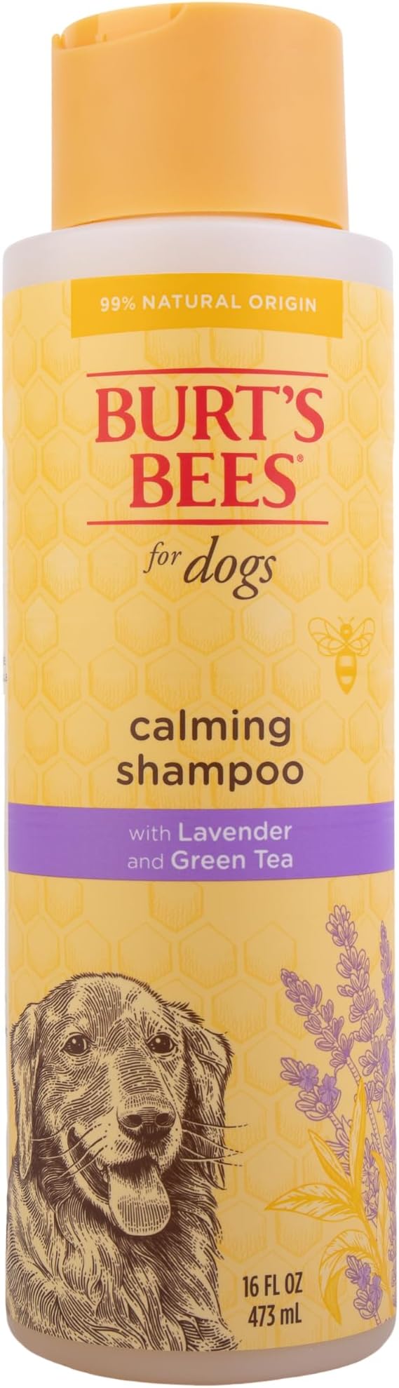 Burt's Bees for Pets Calming Dog Shampoo with Lavender and Green Tea, 2 Pack, 95% Natural Origin Formulas, Calming Lavender Dog Shampoo - Gentle Dog Shampoo, Best Dog Shampoo, Lavender, 2pk, 16 oz