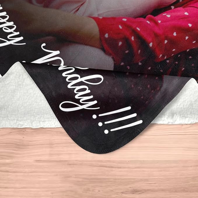 Personalized Blanket with Photo, Custom Blanket with Picture, Customized Photo Blankets, Customizable Blankets, Personalized Birthday Gifts for Women
