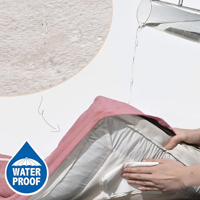 Comfort Expression Orthopedic Dog Bed for Extra Large Dogs 45x35 Inch, Waterproof Supportive Egg Crate Foam XL Pet Bed with Removable Bolsters, Dog Couch with Washable Cover & Non-Slip Bottom, Pink