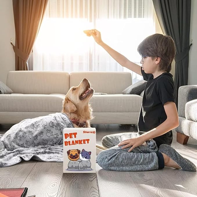 Stuffed Small Dog Blanket for Puppy Cat Bed, Washable Indoor Dog Beds & Furniture, Soft 24 * 32 inches Blanket Small Pet Supplies