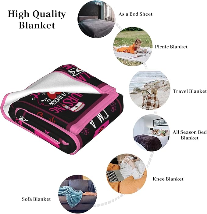 Nurse Pattern Throw Blanket, Nurse Gifts for Women Her, Gifts for Nurse, Soft Lightweight Flannel Blanket, Nurse Practitioner Gifts, Nurse Appreciation Gifts Ideas, Nurse Graduation Gifts 60"X50"