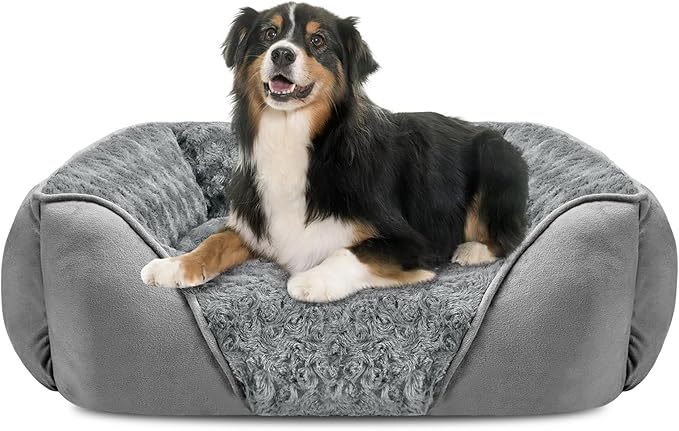 INVENHO X-Large Dog Bed Rectangle Washable Orthopedic Soft Calming Sleeping Durable Pet Cuddler with Anti-Slip Bottom