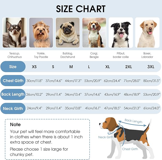 Queenmore Soft Warm Large Dog Sweater, Dog Sweaters for Large Breeds, Pet Christmas Sweater, Waffle Knit Extra Large Doggie Sweatershirt, Pull-on Pet Turtleneck Sweater, Blue 3XL