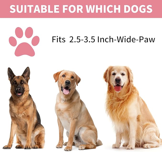 Dog Paw Cleaner, Washer,Muddy Pet Foot Cleaner for Small Medium Large Breed Dogs/Cats (with 3 absorbent towel) (Light Pink, Large)