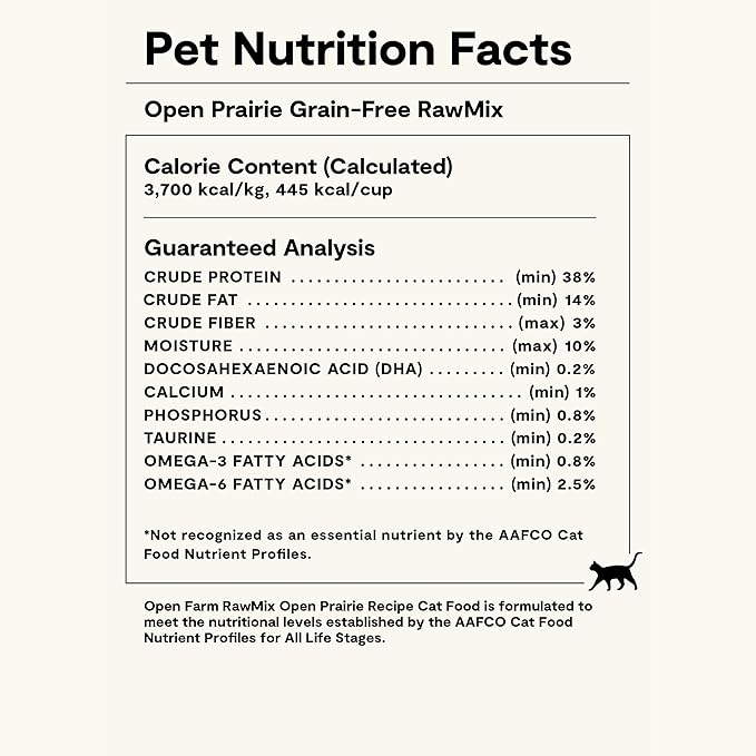 Open Farm, RawMix Dry Cat Food, Protein-Packed Kibble Coated in Bone Broth with Freeze Dried Raw Chunks, for Indoor & Outdoor Cats, Chicken & Turkey Grain-Free Recipe, 2.25lb Bag