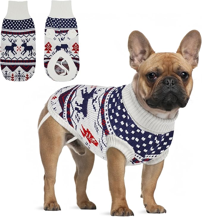 Dog Sweater Small Winter Clothes Sweaters pet Warm Puppy Medium Fleece Soft Turtleneck Pullover Large Girl Frenchie Clothes Puppy Clothes for Small Dogs Girl