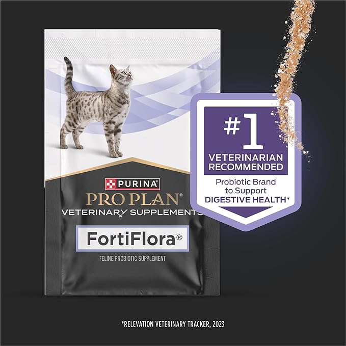 Purina Pro Plan Veterinary Supplements FortiFlora Cat Probiotic Supplement for Cats with Diarrhea - 30 ct. Box