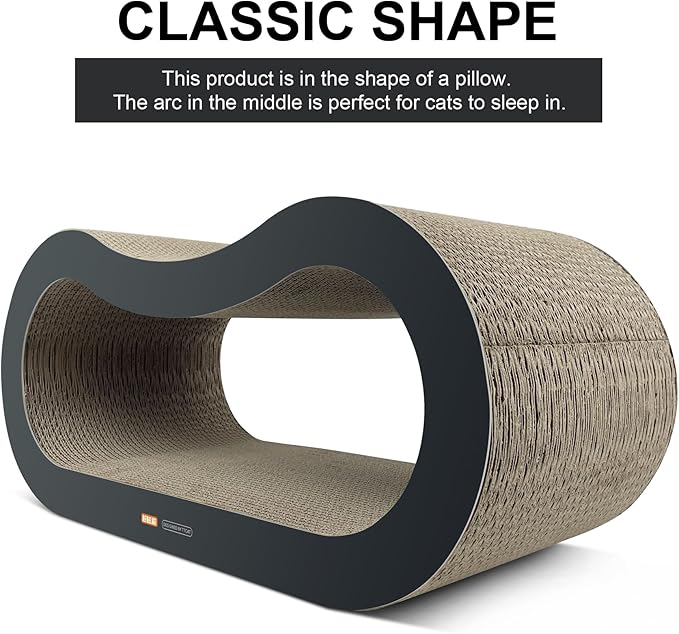 TTCAT Cat Scratching Pad, 2 in 1 Corrugated Cardboard Cat Scratcher Lounge for Indoor Cats, Durable Cat Scratching Board Reversible with Catnip for Furniture Protection.