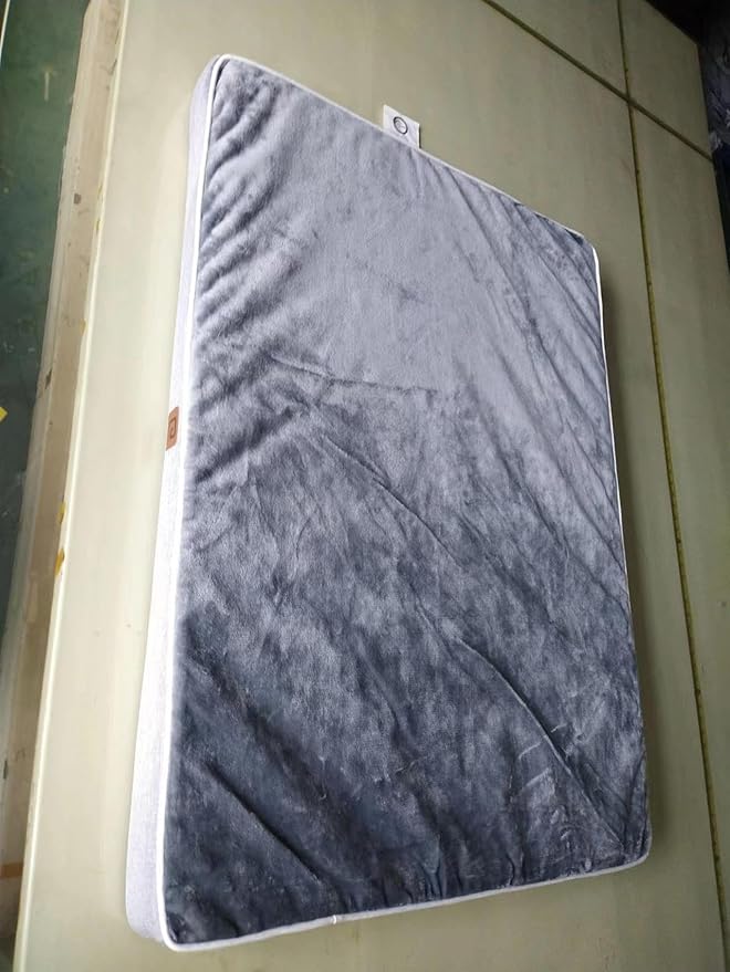 EHEYCIGA Waterproof Dog Bed Memory Foam 35x23, Orthopedic Dog Beds Mat for Large Dogs with Removable Cover, Dark Grey