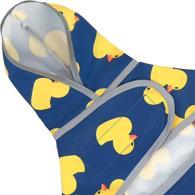 Dog Raincoat Hooded,Waterproof Rain Coat for Dogs with Adjustable Belly Strap,Reflective Strips, Lightweight Slicker Poncho Rain Jacket for Small Medium Large Dogs