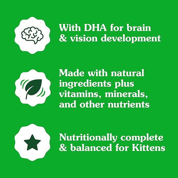 Greenies Feline Smartbites Healthy Kitten Treats, Crunchy and Soft Natural Cat Treats, Chicken Flavor, 16 oz Tub