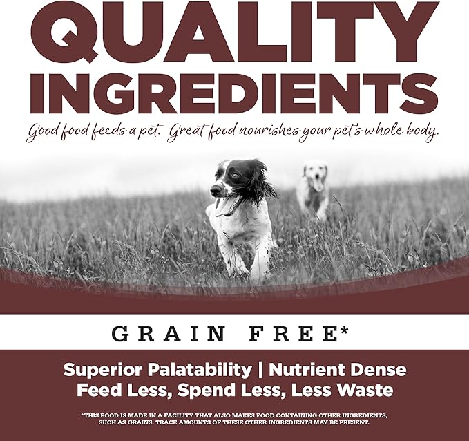 NutriSource Prairie Select Grain Free Dry Dog Food, Quail and Duck, 12LB