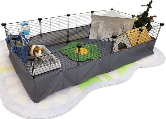 CHEGRON 48x24x12 Inch Guinea Pig Cages with Removable Liner & DIY Grids Hamster cage Rabbit cage C&C Small Animal Cage PVC Bottom Small Animal Enclosure for Hedgehogs, Chinchillas 12PCS Metal Grids