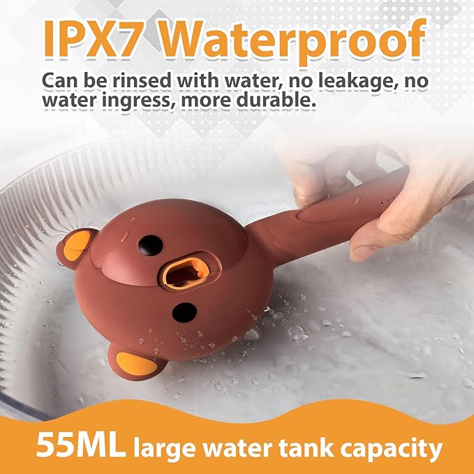 Cat Steam Brush with 2 Spray Levels & Release Button, 4-in-1 IPX7 Waterproof Water Brush for Shedding Grooming, Pet Hair Removal Comb for Long Short Haired Cats Dogs, Self Cleaning Slicker