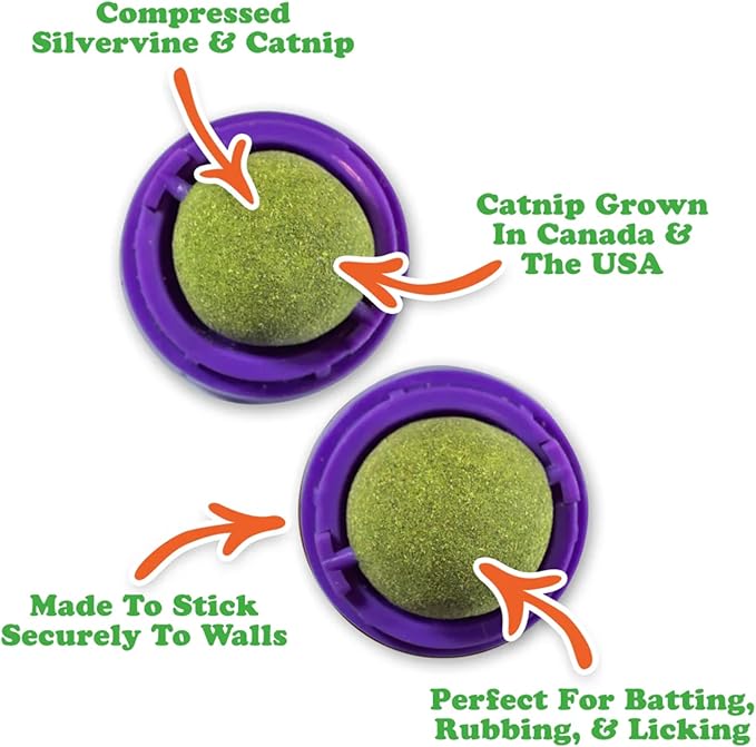 Meowijuana Stick 'n' Lick Compressed Catnip - 2 Pack | Purrple Passion | Interactive Cat Toy | Potent Hand Harvested Catnip Grown in North America