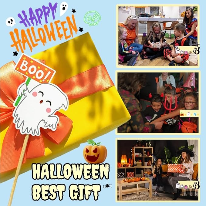 Cute Halloween Blanket for Kids/Teens/Women/Men, Glow in The Dark Throw Blankets Soft Plush Fleece, Spooky Blanket for Boy/Girls/Toddler, Day Care Home Travel Use, 60"*50", Orange