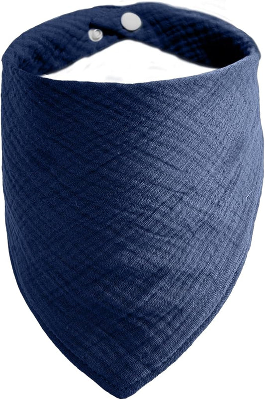 Pet's Bandanas for Medium Dog Solid Color Dogs Scarf with Adustable Button,Navy,Medium