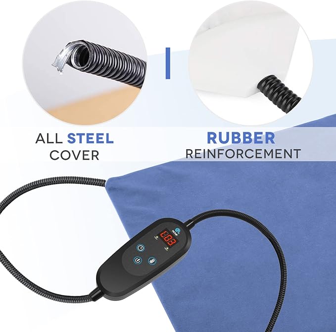 Pet Heating Pad Temperature Adjustment Dog Anti-bite Puppy with Timer Indoor Waterproof Pet Warming Electric Heated Bed Mat Dog