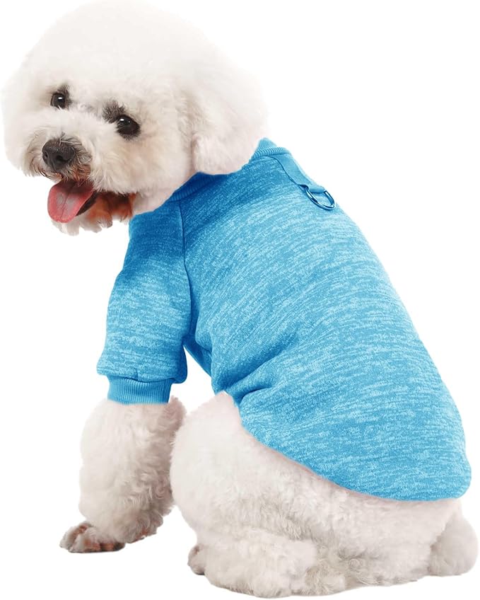 Dog Sweater, Dog Sweaters for Small Dogs, 2, 3 Pack Warm Soft Pet Clothes for Puppy, Medium Large Cat, Dogs Girl or Boy, Dog Shirt for Winter Christmas (Buckle Grey+Navy+Blue, X-Large)