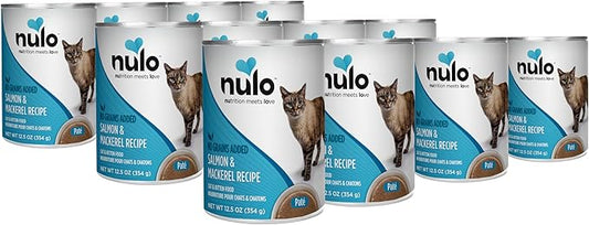 Nulo Salmon & Mackerel Recipe Pate Wet Canned Cat Food, 12.5 Ounce (Pack of 12)
