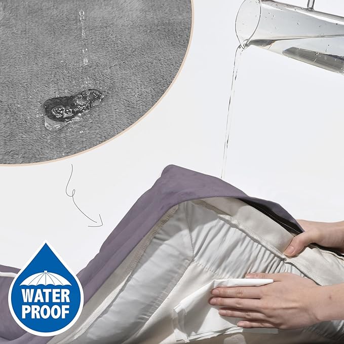 Comfort Expression Orthopedic Dog Bed for Extra Large Dogs 53x42 Inch, Waterproof Supportive Egg Crate Foam XXL Pet Bed with Removable Bolsters, Dog Couch with Washable Cover & Non-Slip Bottom, Purple