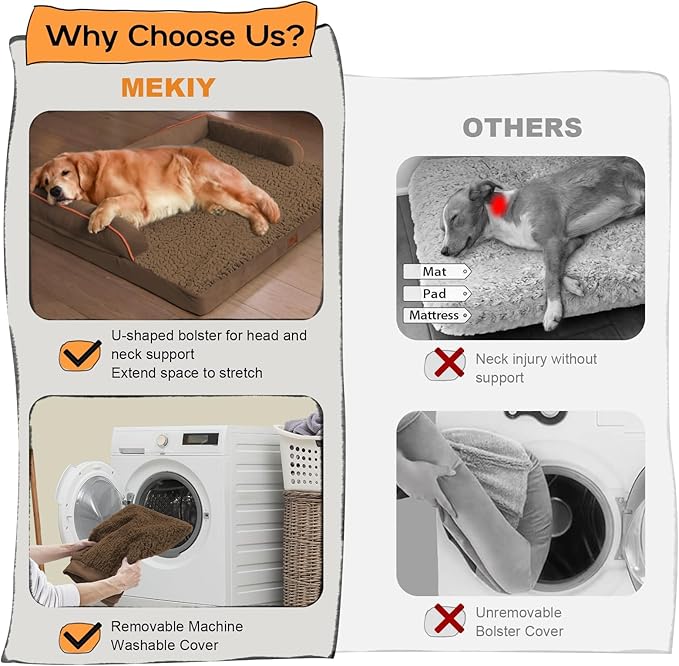 Small Dog Bed Orthopedic Washable Cat Bed Memory Foam Small Couch Sofa Indoor Comfy Pet Beds with Waterproof Removable Cover & Non-Slip Bottom