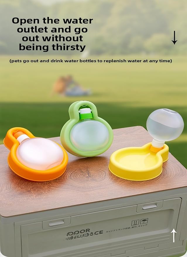Dog Water Bottle Convenient Leak-Proof Dog Water Bottle Capacity 12 Oz (350 ml).Ldeal for Dogs on Outdoor Walks and Traveling. (Orange, 12 Ounces)