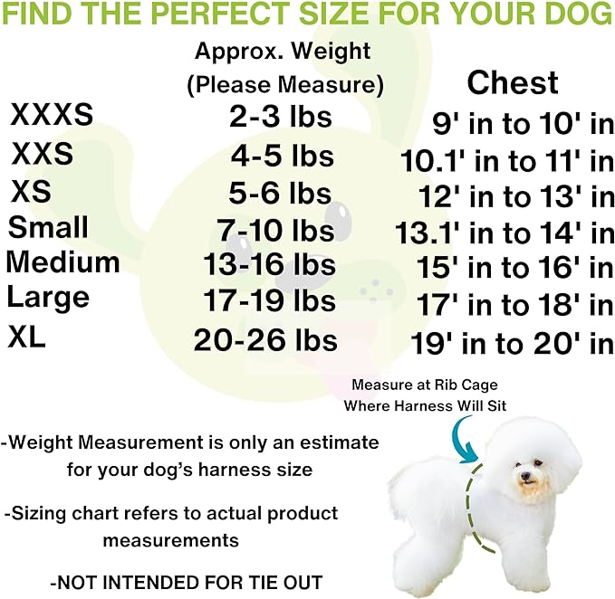 EcoBark Step in Dog Harness - Eco-Friendly Toy Breed Dog Harness for XS, Small and Medium Dogs - Reflective and Adjustable Body Halter Vest -Tiny Soft Mesh Chest Collar (Green, Medium)