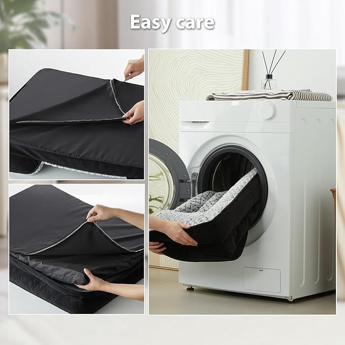 Orthopedic Dog Bed for Extra Large Dogs, Egg Crate Foam Bed for Extra Large Dogs, Equipped with Removable Waterproof Pillow Cover and Anti-Slip Bottom, Pet Bed