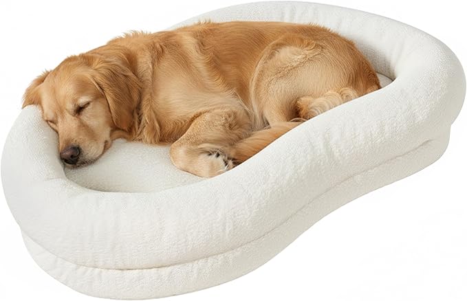 Orthopedic Dog Beds for Large Dogs, High-Density Foam Support Pet Bed with Cloud-Like Bolster Sides, Non-Slip Bottom, Washable Removable Cover, Pet Couch Bed for Medium Large Dogs