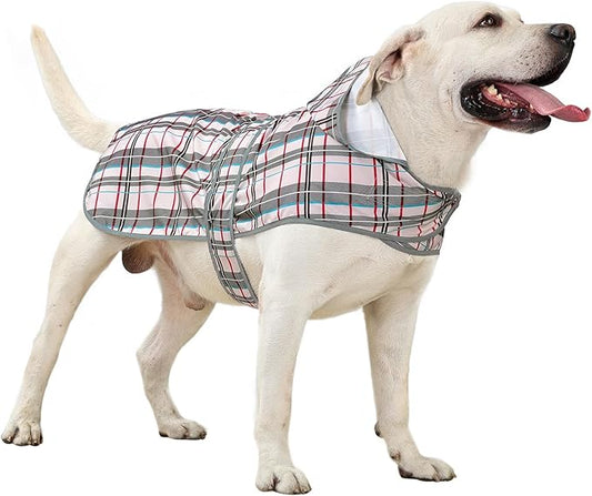 Dog Raincoat Hooded,Waterproof Rain Coat for Dogs with Adjustable Belly Strap,Reflective Strips, Lightweight Slicker Poncho Rain Jacket for Small Medium Large Dogs